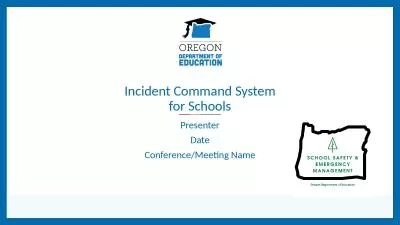 Incident Command System for Schools