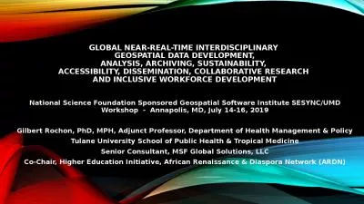 GLOBAL NEAR-REAL-TIME INTERDISCIPLINARY