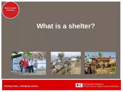 1 What is a shelter? How do we define “shelter”