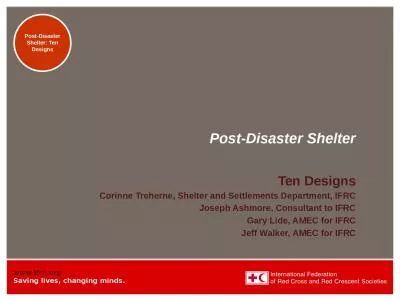 Post-Disaster Shelter Ten Designs