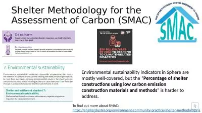 Shelter Methodology for the Assessment of Carbon (SMAC)