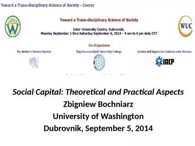 Social Capital: Theoretical and Practical Aspects
