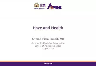 Haze and Health Ahmad  Filza