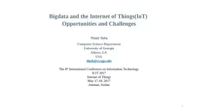 1 Bigdata   and the Internet of Things(