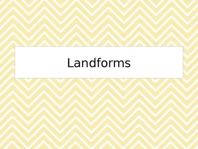 Landforms Unit Standards