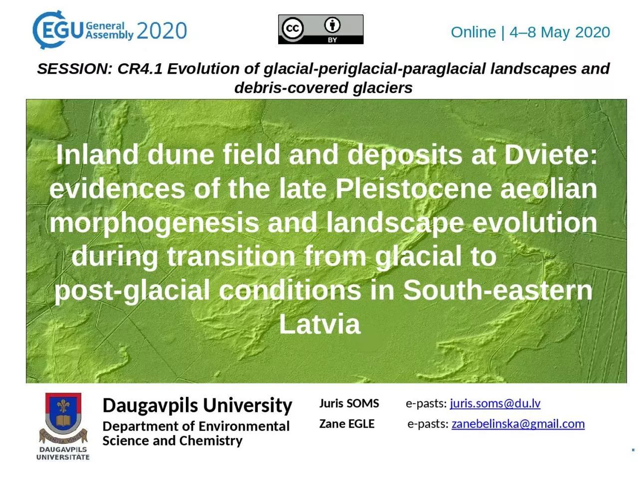 PPT-Inland dune field and deposits at Dviete: evidences of the late Pleistocene aeolian morphogenesis