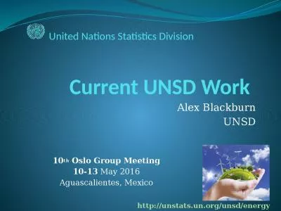 Current UNSD  Work Alex Blackburn