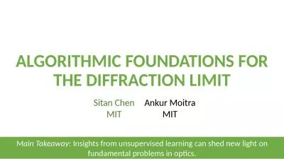 Algorithmic Foundations for the Diffraction Limit