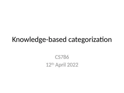 Knowledge-based categorization