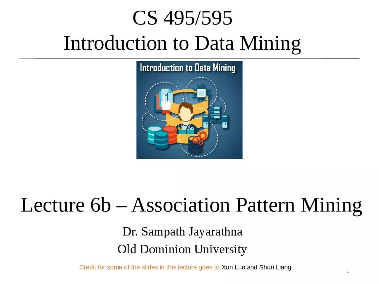 Lecture 6b – Association Pattern Mining