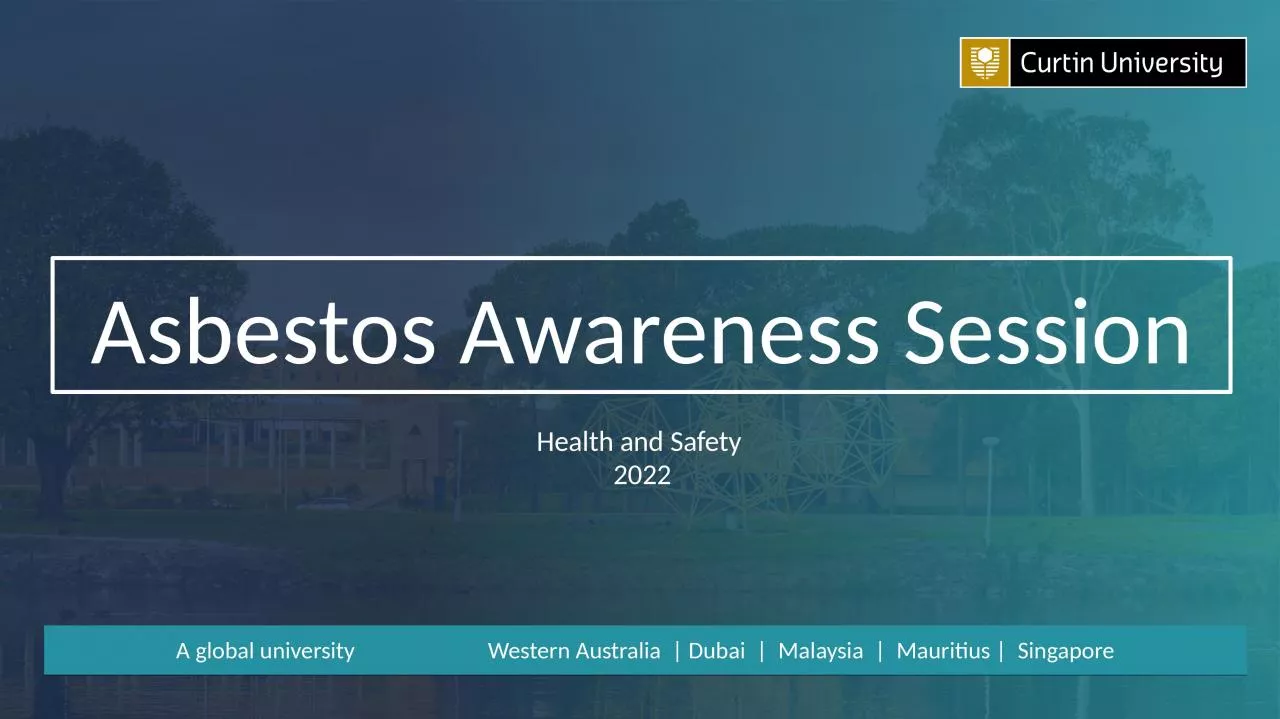 PPT-Asbestos Awareness Session