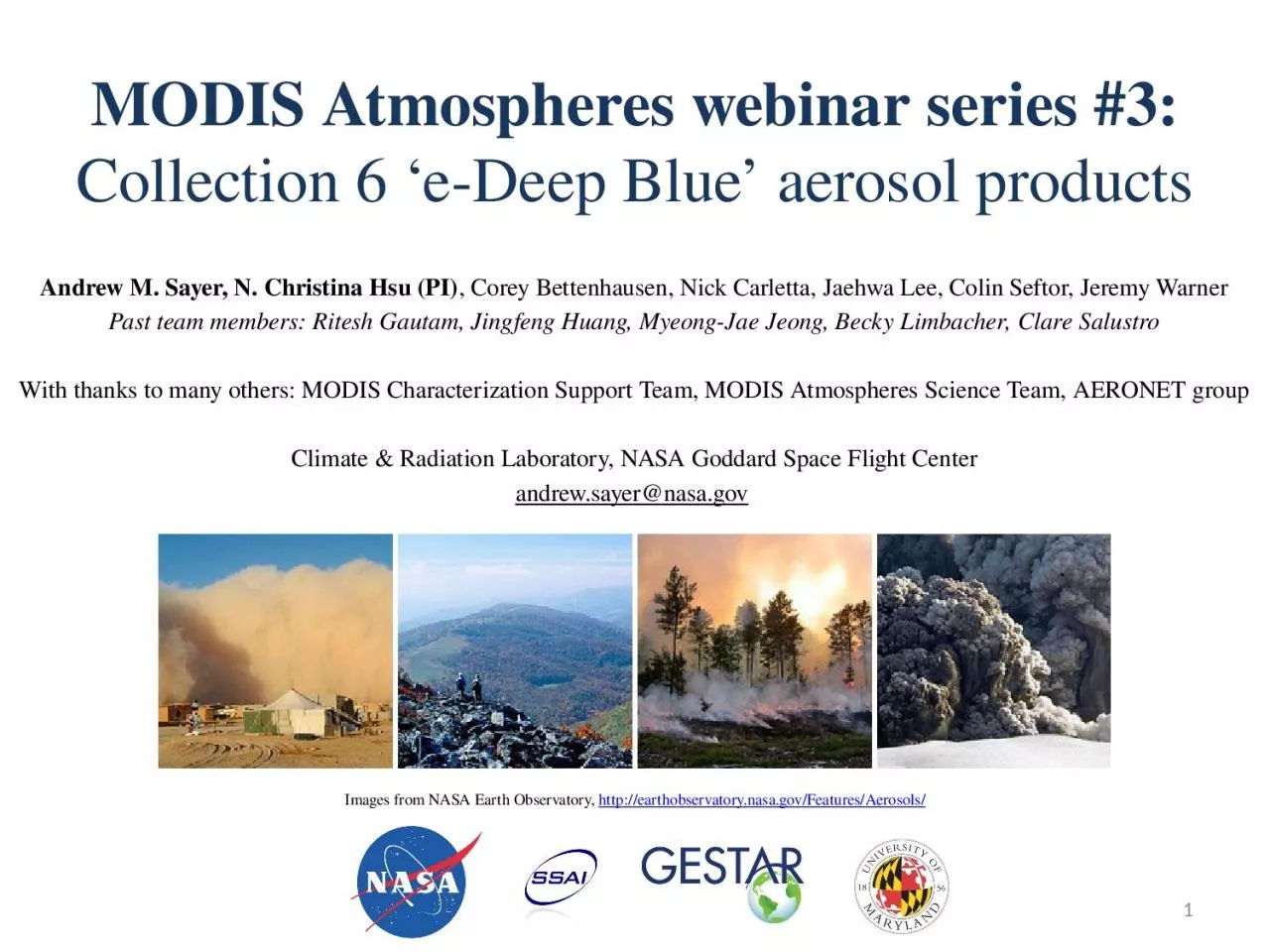 PPT-MODIS Atmospheres webinar series #3: