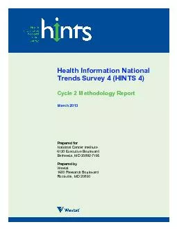 Health Information National Trends Survey 4 (HINTS 4) Cycle 2 Methodol