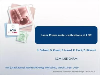 Laser Power meter calibrations at LNE