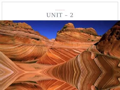 UNIT – 2 Detrital  Sedimentary Rocks