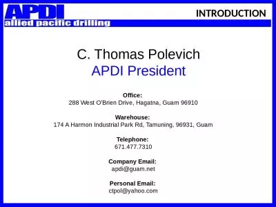 C. Thomas Polevich APDI President