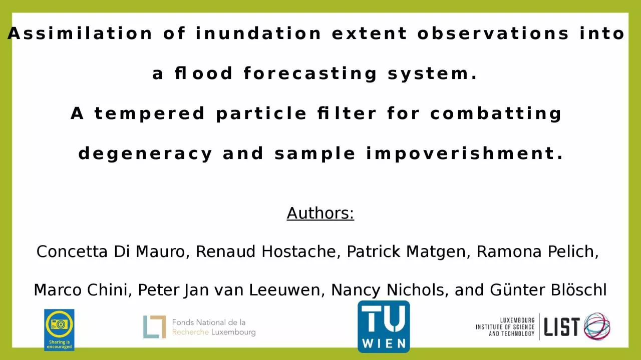 PPT-Assimilation of inundation extent observations into