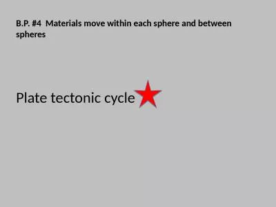 B.P. #4  Materials move within each sphere and between spheres