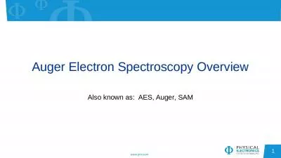 Auger Electron Spectroscopy Overview