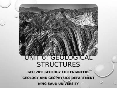 Unit  6: GEOLOGICAL STRUCTURES