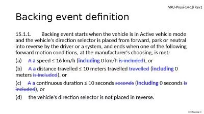 Backing  event   definition