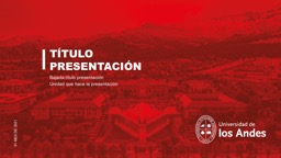 TÍTULO PRESENTACIÓN Bajada título presentación