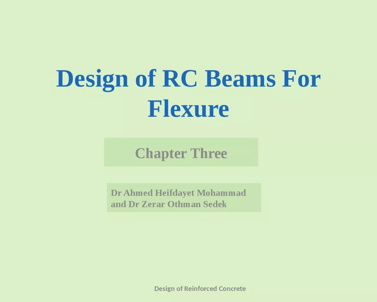 PPT-Design of RC Beams For Flexure