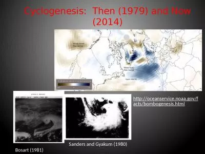 Cyclogenesis :  Then (1979) and Now (2014)