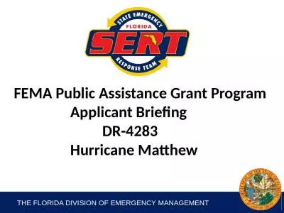 THE FLORIDA DIVISION OF EMERGENCY MANAGEMENT
