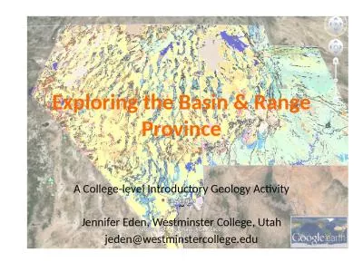 Exploring the Basin & Range Province
