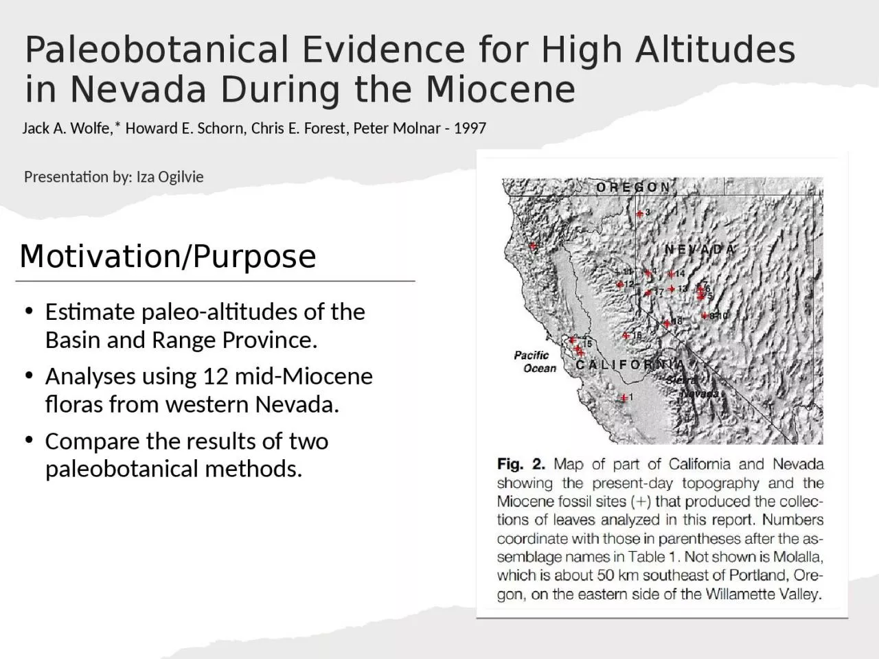 PPT-Paleobotanical Evidence for High Altitudes in Nevada During the Miocene