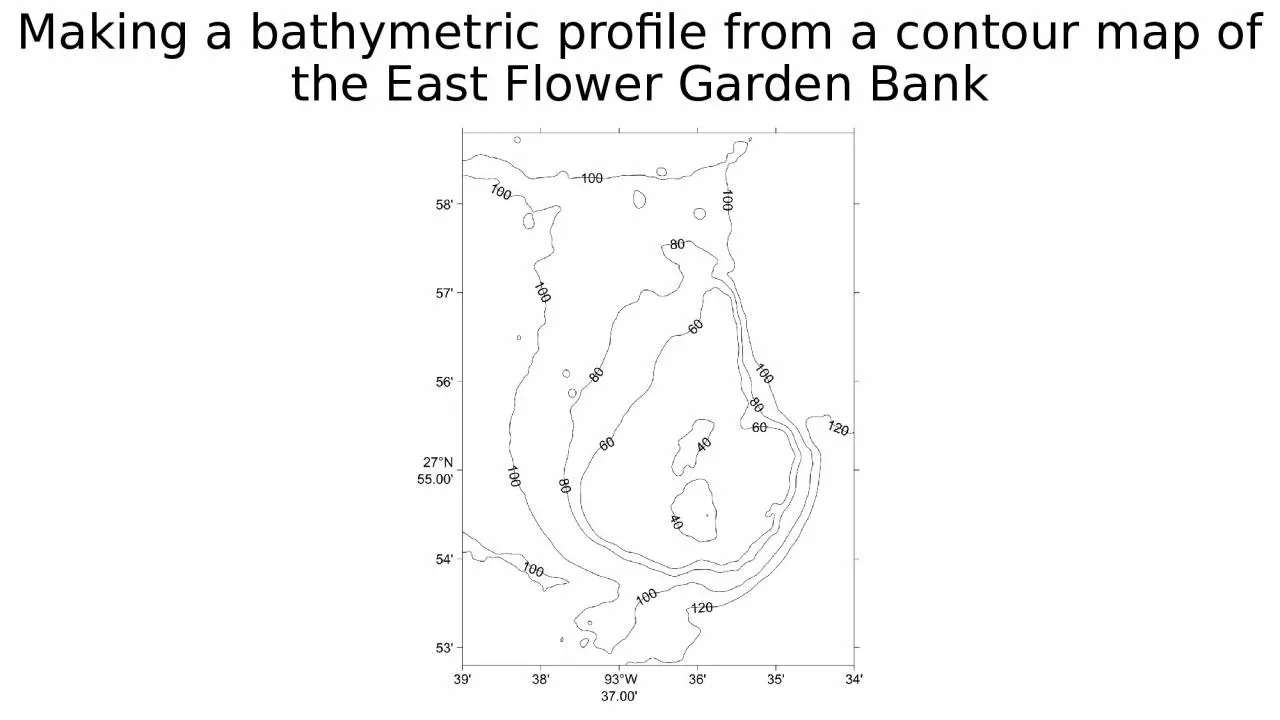 PPT-Making a bathymetric profile from a contour map of the East Flower Garden Bank