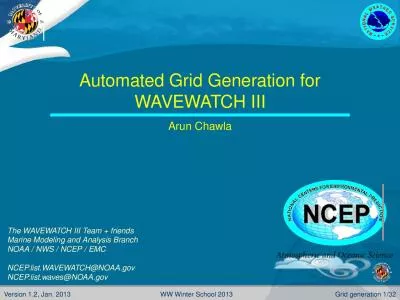 Automated Grid Generation for WAVEWATCH III