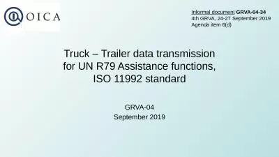 Truck –  Trailer  data transmission