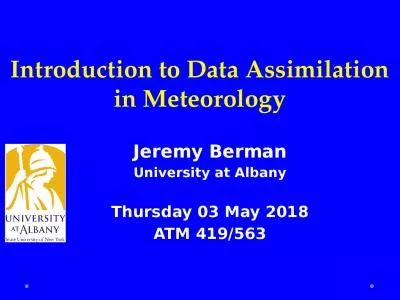 Introduction to Data Assimilation in Meteorology