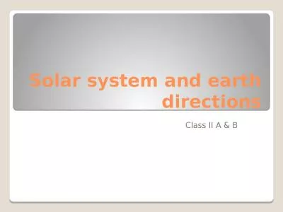 Solar system and earth directions