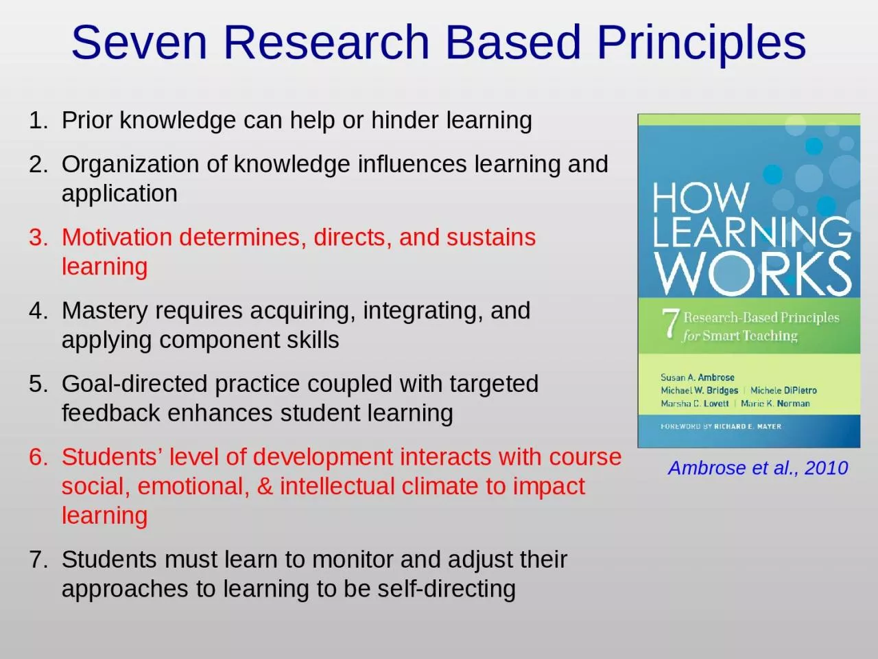 PPT-Seven Research Based Principles