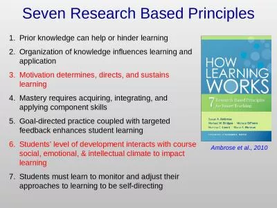 Seven Research Based Principles