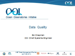 PPT-Data Quality Ed Chapman OOI Chief Systems Engineer