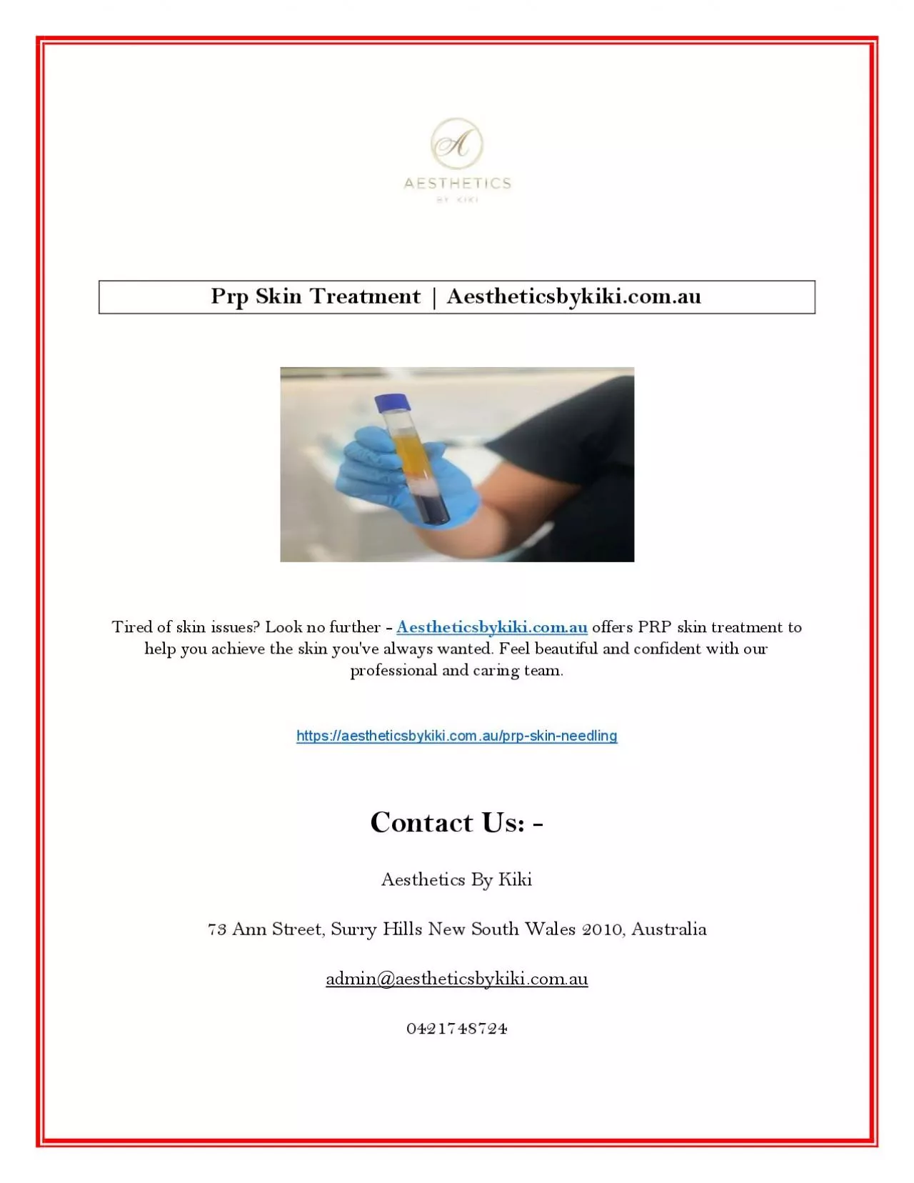 PDF-Prp Skin Treatment | Aestheticsbykiki.com.au