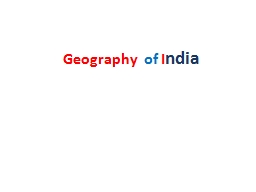 Geography   of   I ndia