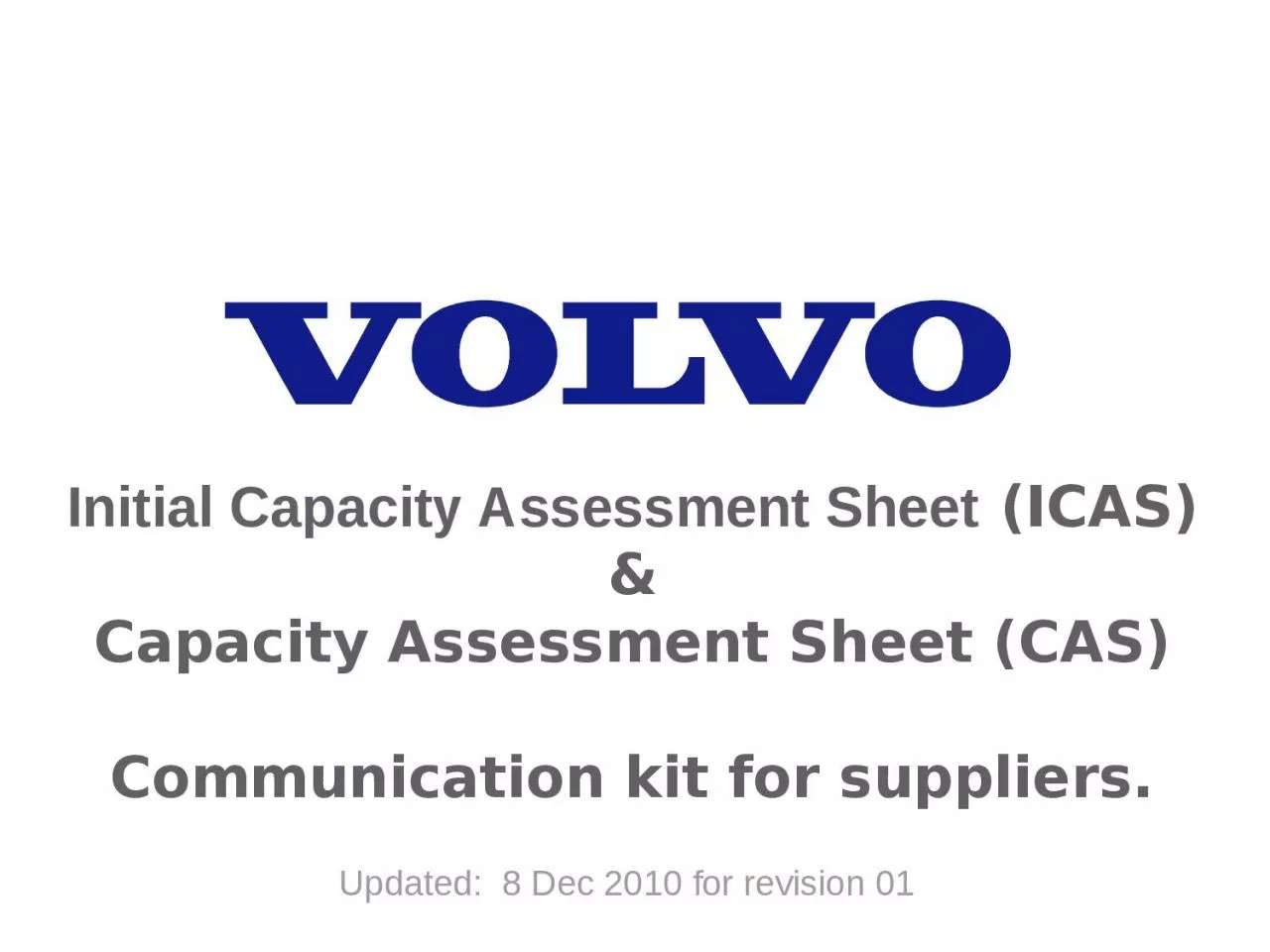 Initial Capacity Assessment Sheet
