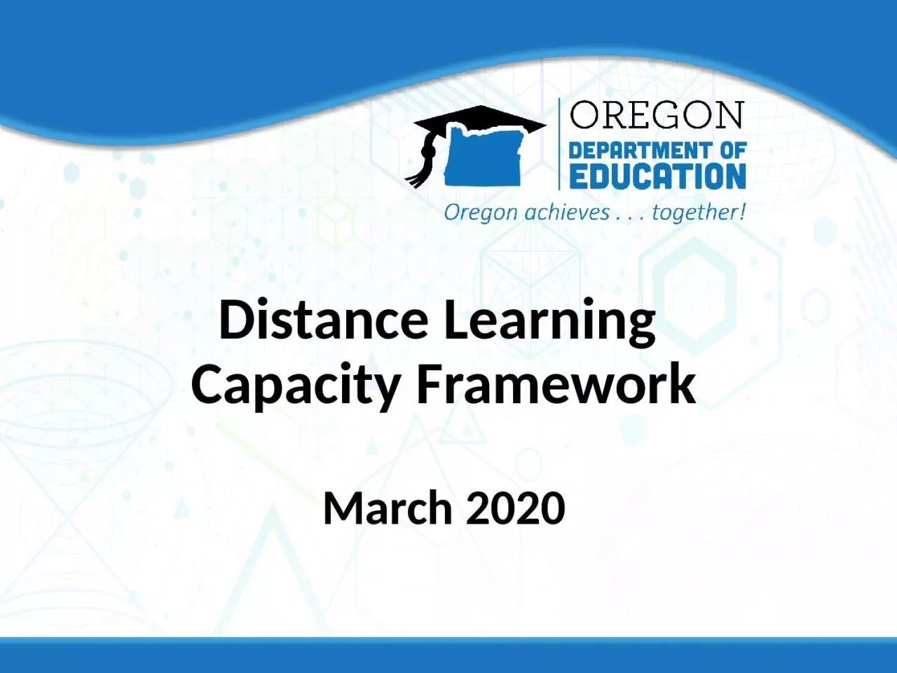 PPT-Distance Learning Capacity Framework