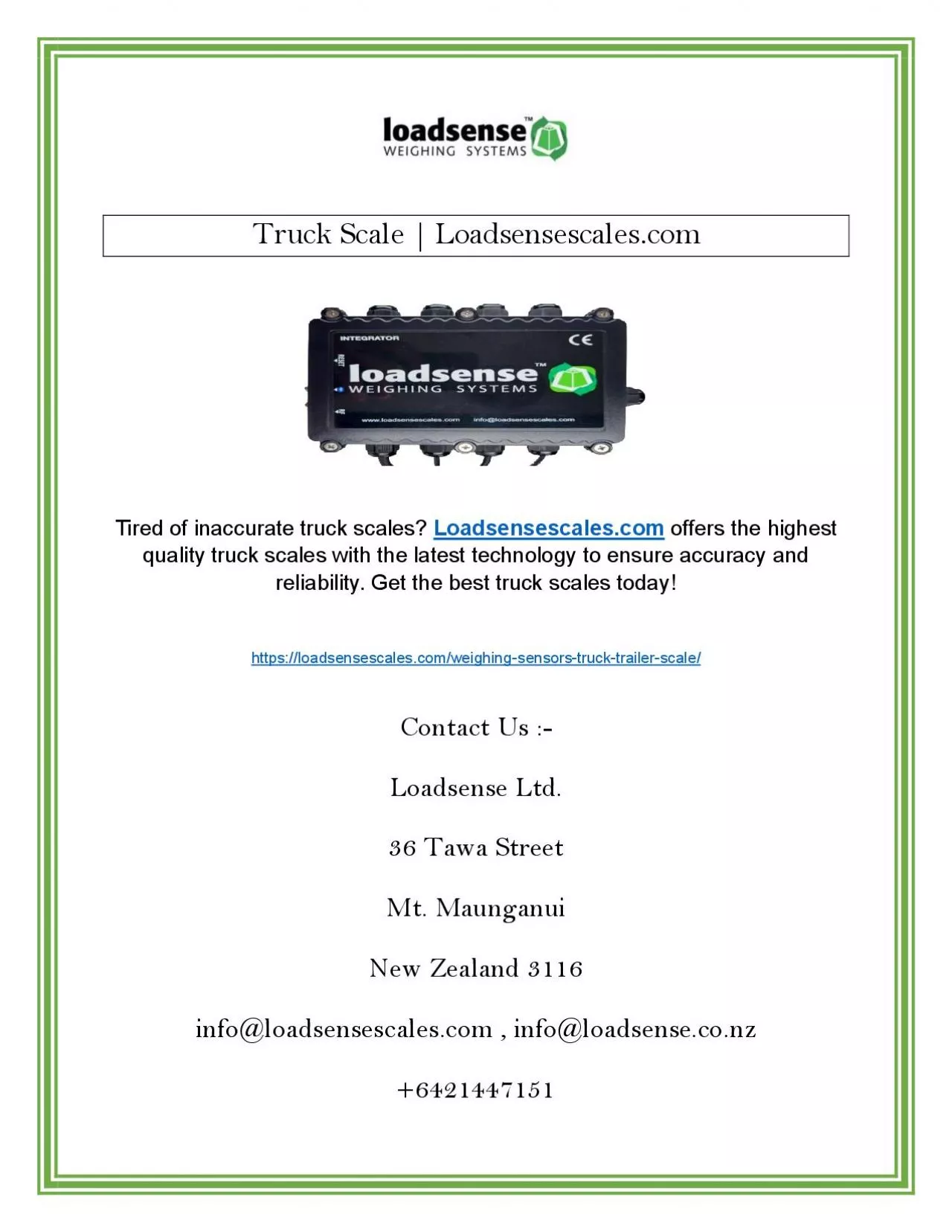 PDF-Truck Scale | Loadsensescales.com