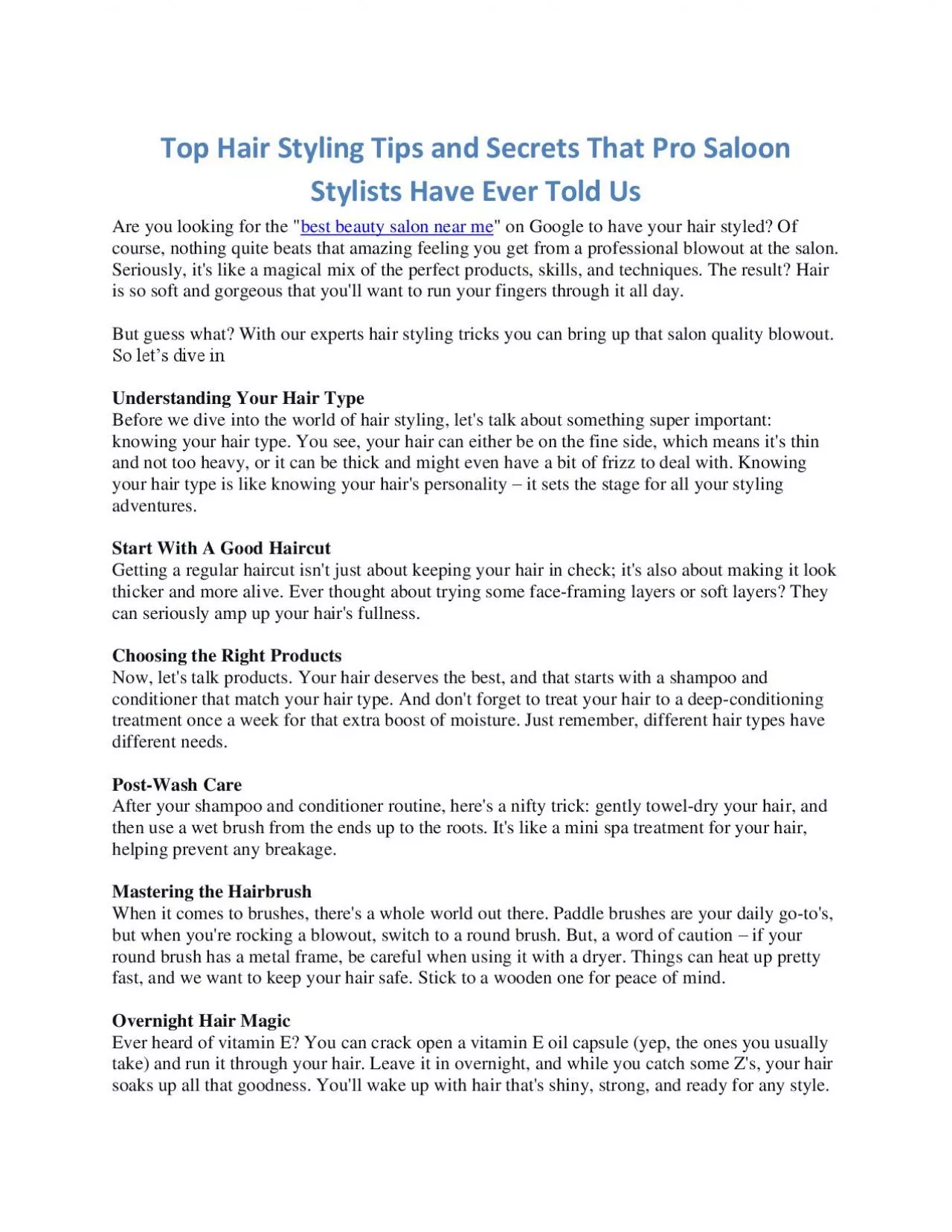 Top Hair Styling Tips and Secrets That Pro Saloon Stylists Have Ever Told Us