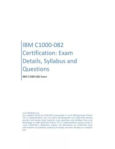 IBM C1000-082 Certification: Exam Details, Syllabus and Questions