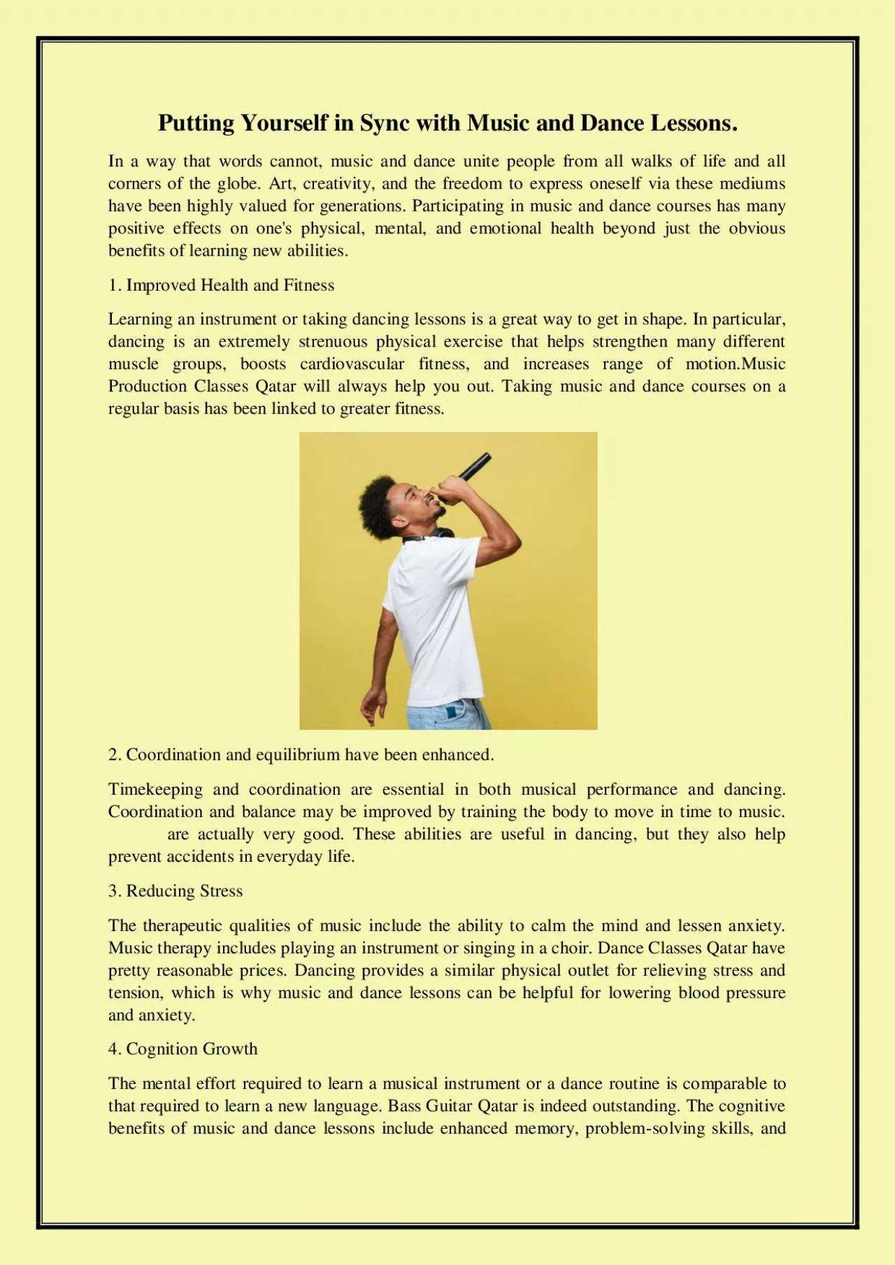 PDF-Putting Yourself in Sync with Music and Dance Lessons.