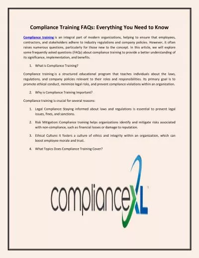 Compliance Training FAQs: Everything You Need to Know