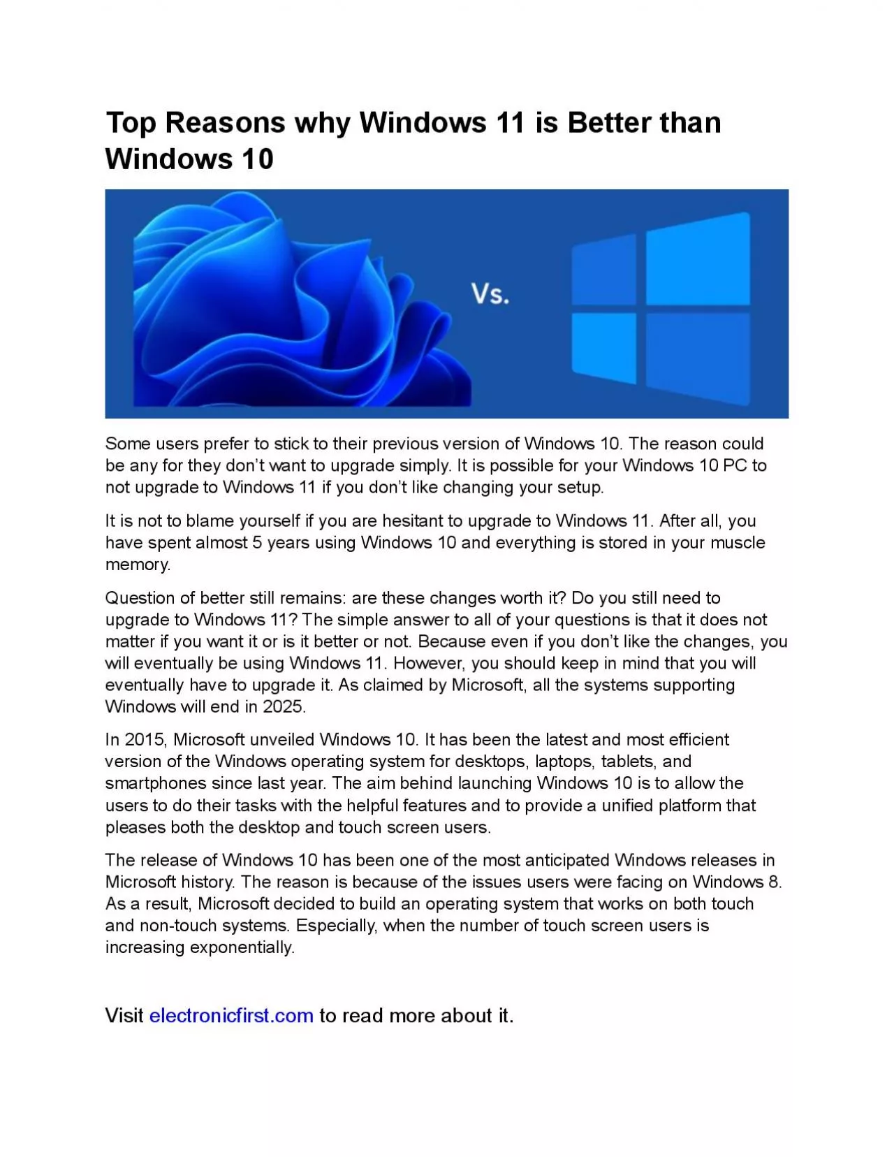 PDF-Top Reasons why Windows 11 is Better than Windows 10