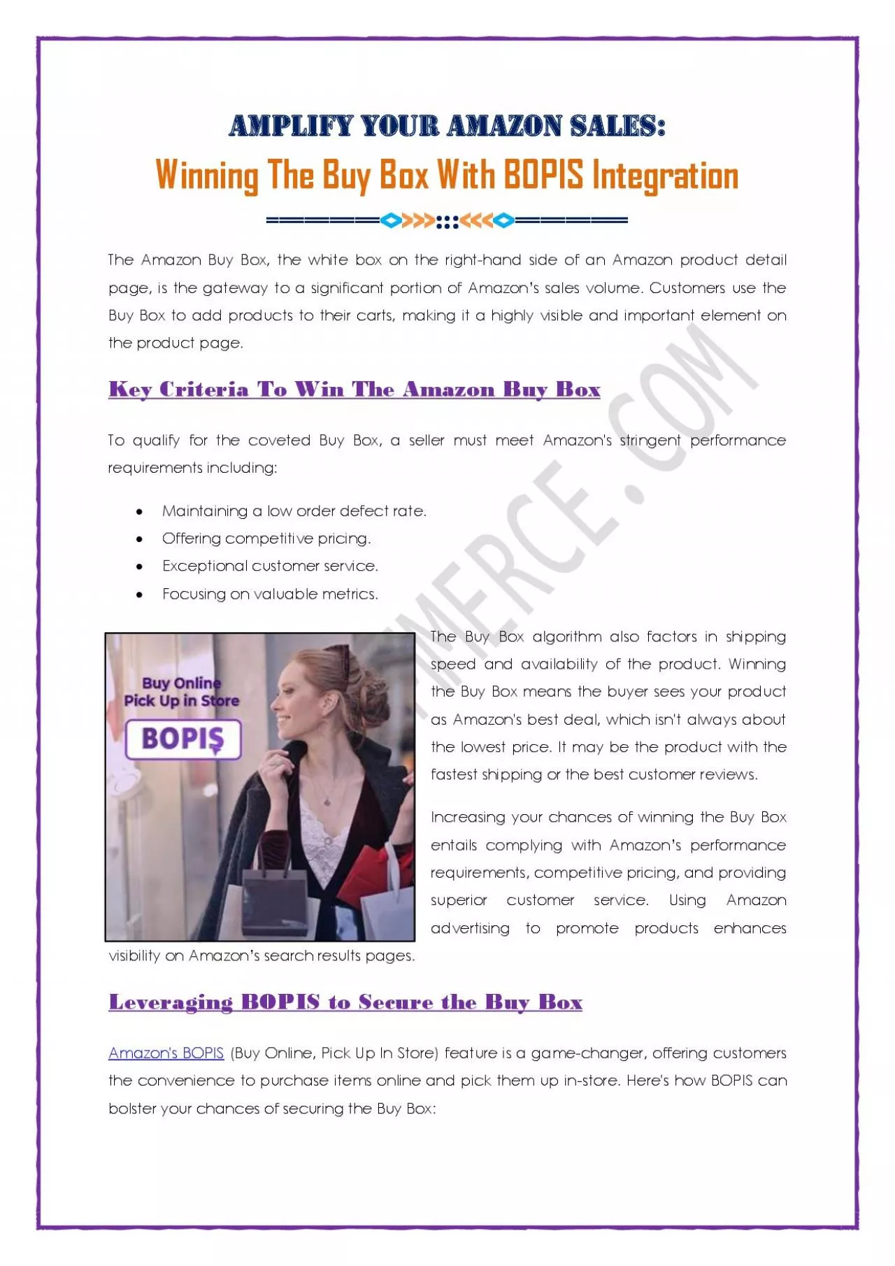 PDF-Winning The Buy Box With BOPIS Integration